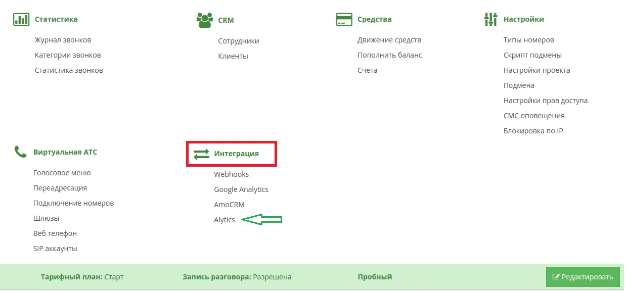 Интеграция с Ringostat_1